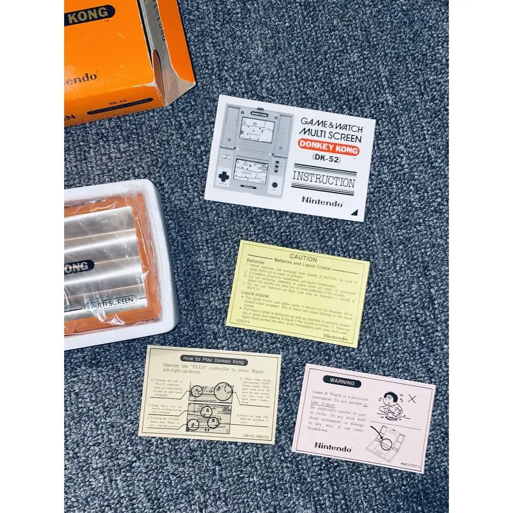 Donkey Kong Nintendo Game and Watch DK-52 1982 Original In Box 80s Vintage
